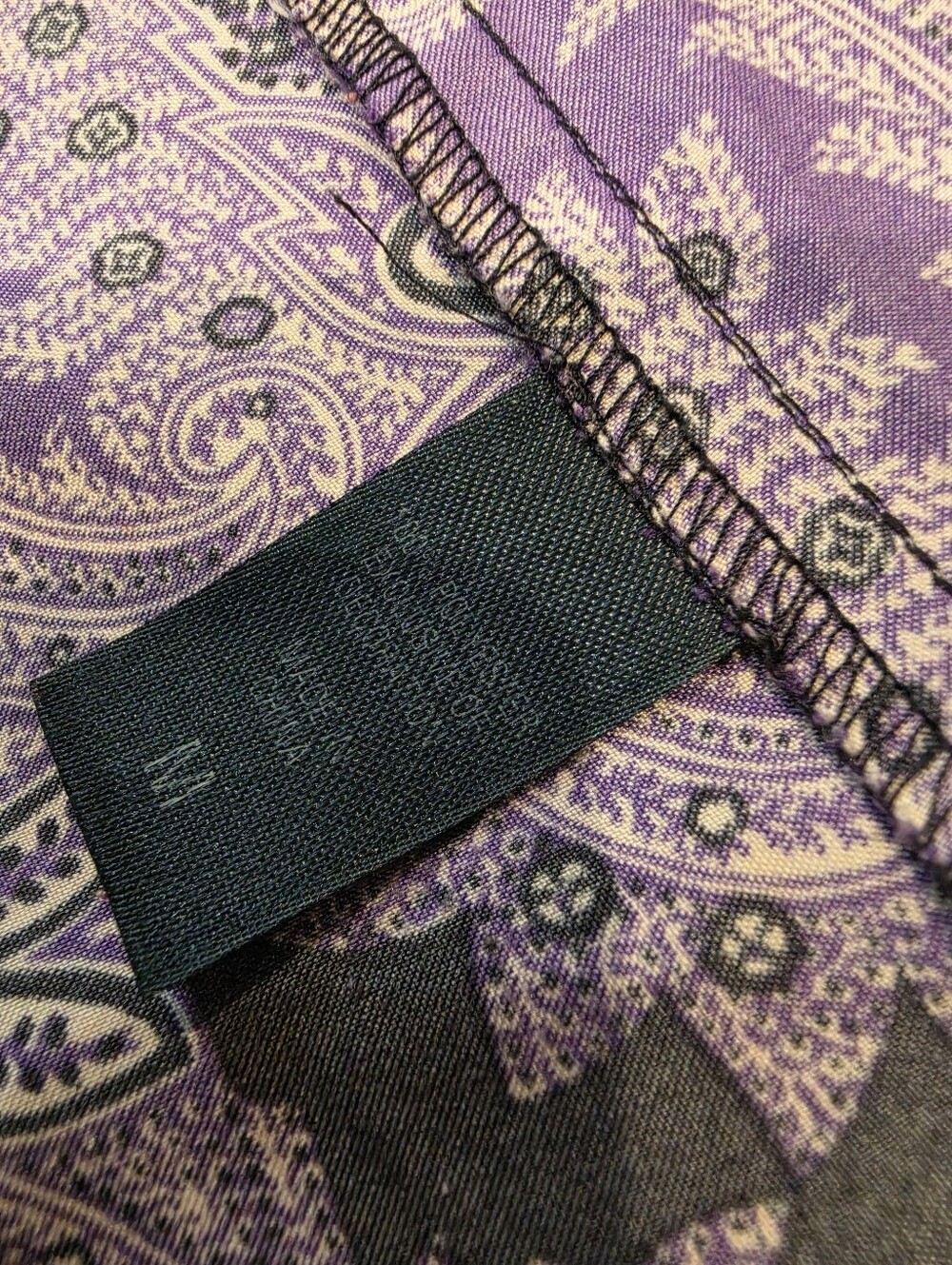 Lauren Ralph Lauren Purple Paisley Pajama Set XL Button Down Pants Sleepwear - Picture 3 of 7